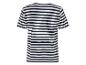 Robe et t-shirt rayés bleu marine et blanc.