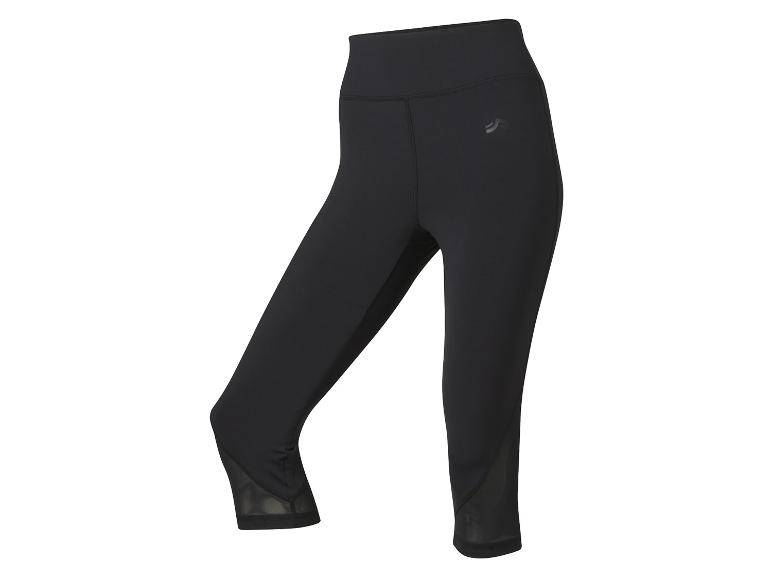 Leggings noirs 3/4 avec détails en mesh.