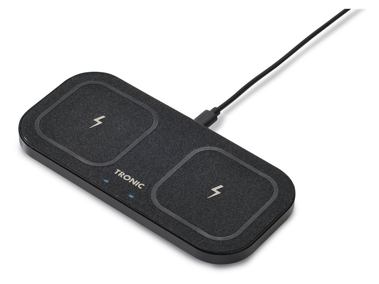 Draadloze oplader met twee oplaadpunten van Tronic.