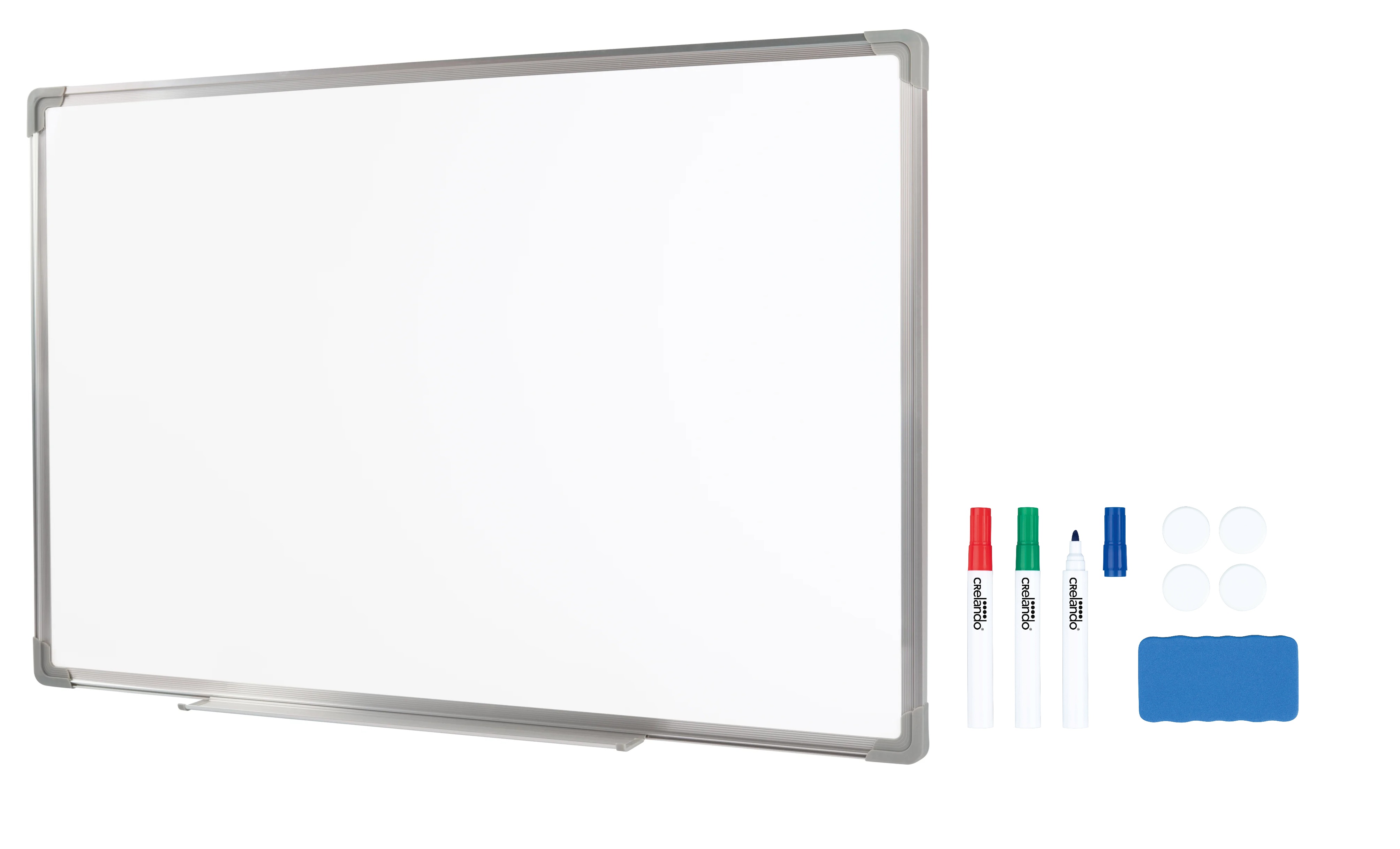 Whiteboard met stiften, magneten en wisser crelando®