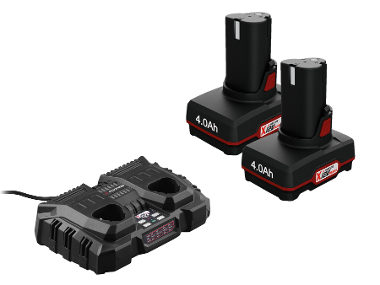 PARKSIDE® Chargeur double avec batteries 4 Ah 12 V