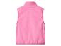 Roze fleecevest, achteraanzicht