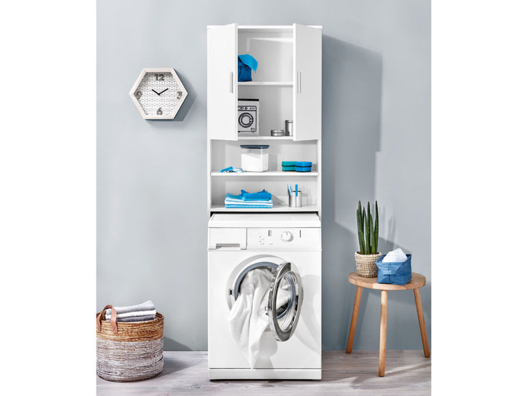 Ga naar volledige schermweergave: LIVARNO home Wasmachine-ombouwkast, 64,5 x 190 x 25 cm - afbeelding 2