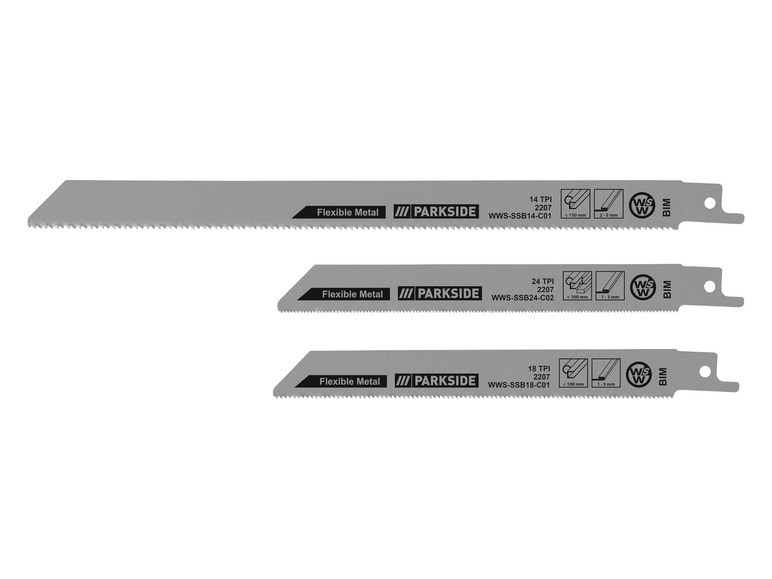 Aller en mode plein écran PARKSIDE® Lames de scie sabre, 3 pièces - Photo 6