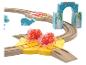 Houten treinset met onderwaterthema, inclusief rails, een walvis en koralen.