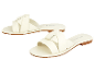 Sandales Esmola blanches à brides croisées.