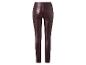 Bordeauxrode skinny jeans van imitatieleer.