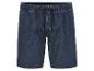 Donkerblauwe jeans shorts met trekkoord.