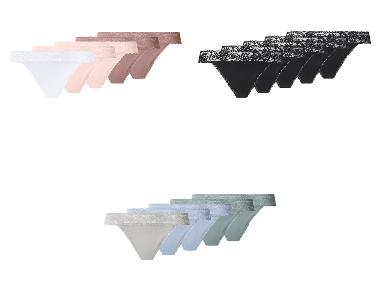 esmara® Strings en dentelle pour femmes, 5 pièces