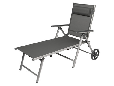 Livarno Home Chaise longue en aluminium »Houston«, pliable, roues