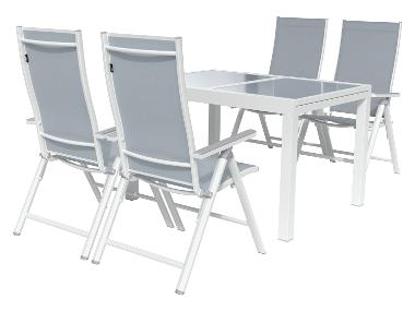 LIVARNO home Table de jardin extensible avec 4 chaises de jardin »Houston«
