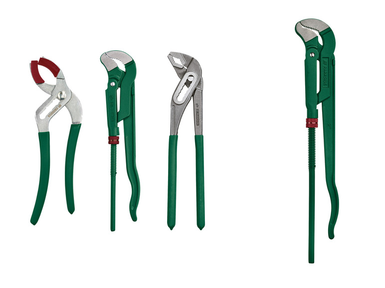 Een set Parkside tangen, waaronder een waterpomptang.