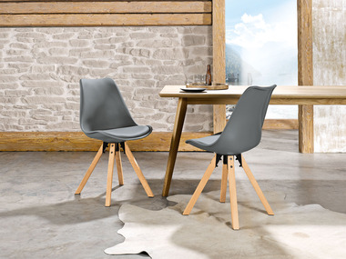 LIVARNO home Chaise de salle à manger, set de 2
