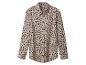 Chemise à manches longues avec imprimé léopard sur fond beige