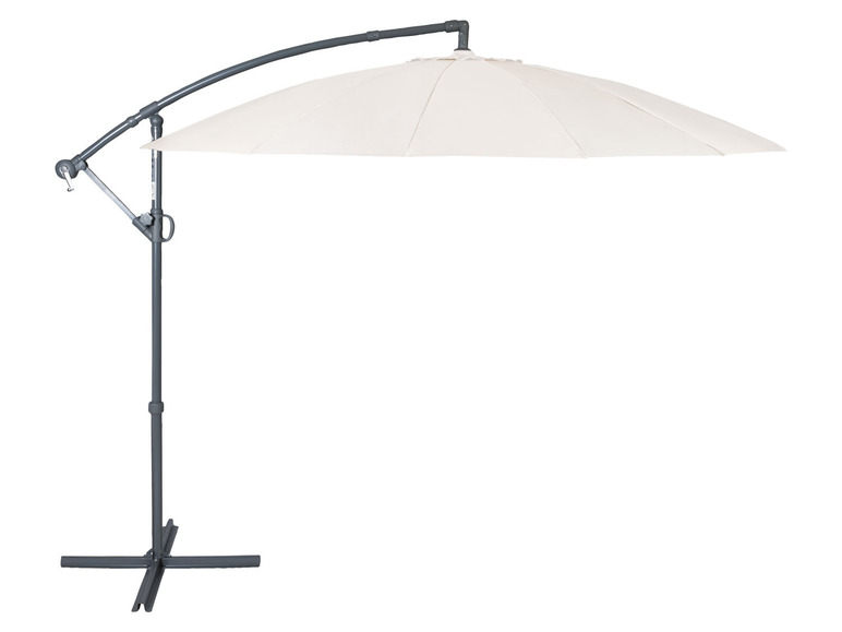 Ga naar volledige schermweergave: Zwevende parasol Ø 3 m crème LIVARNO home - afbeelding 1