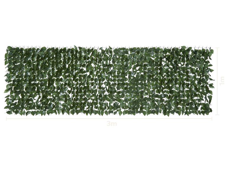 Haie artificielle de feuilles, 3 m de long et 1 m de haut
