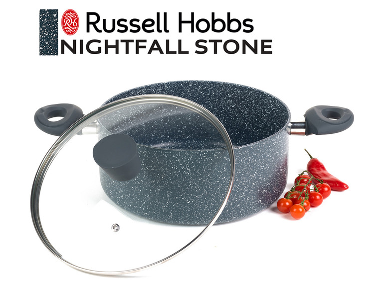 Ga naar volledige schermweergave: Russell Hobbs Pannenset Aluminium Nightfall Collection Blue Marble - afbeelding 65
