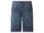 Blauwe denim shorts voor heren, achteraanzicht