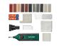 Parkside houtreparatieset met gekleurde was, gereedschap en Tronic batterijen.