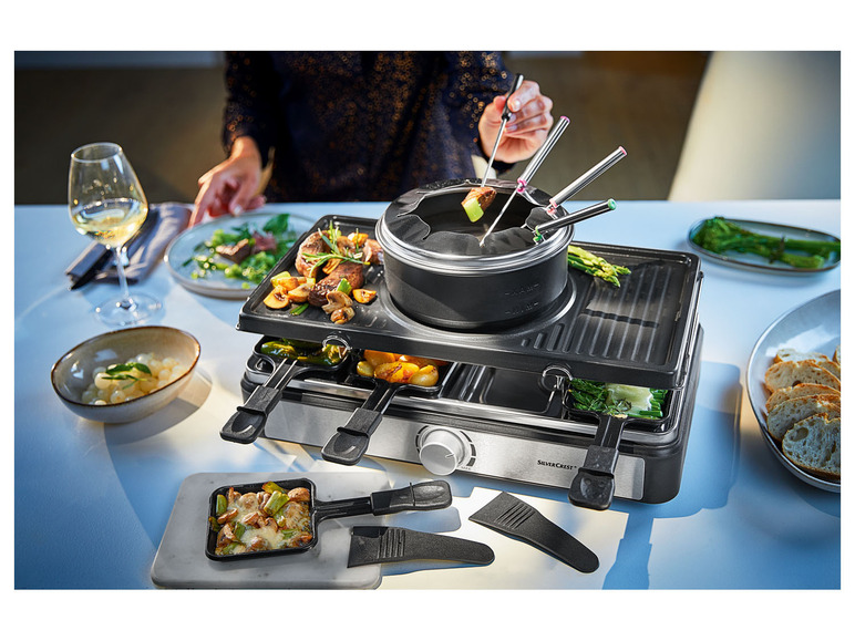 Ga naar volledige schermweergave: SILVERCREST® KITCHEN TOOLS Raclette-, fondue- en grillapparaat, 1400 W - afbeelding 2