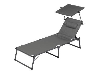 LIVARNO home Chaise longue en aluminium avec pare-soleil »Houston«