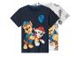 2-pack Paw Patrol kindershirts, één marineblauw met Chase en Marshall, één wit met print