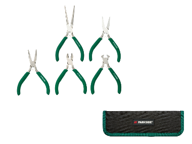 PARKSIDE® Jeu de pinces de mécanicien de précision, 5 pièces.