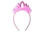 Serre-tête de princesse rose avec couronne scintillante et tulle