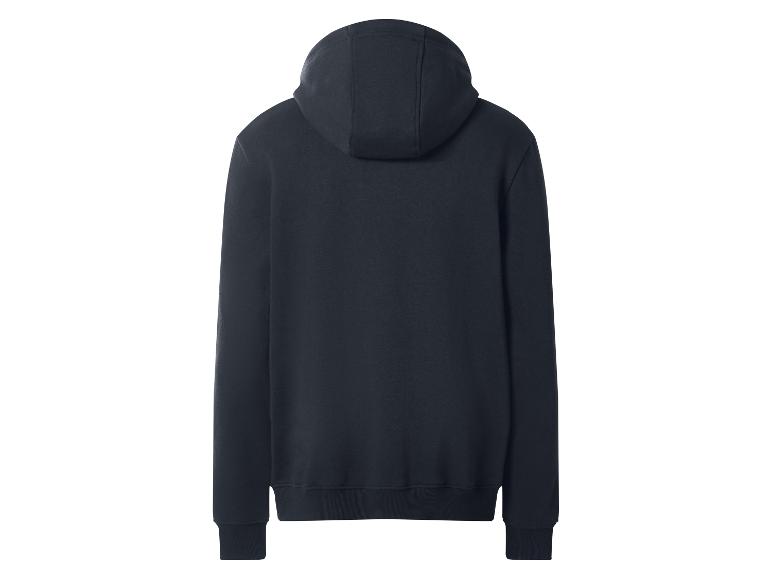 Sweat à capuche bleu foncé, vue de dos