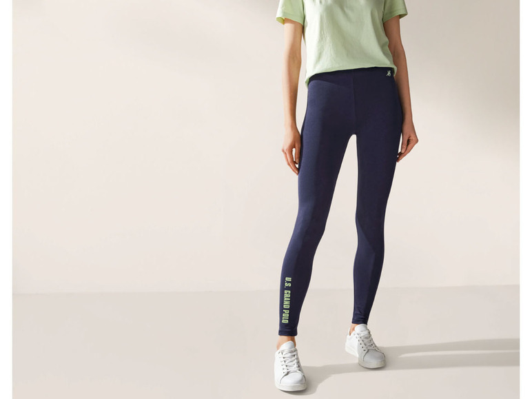Aller en mode plein écran esmara® Leggings pour femme, taille à hauteur normale, avec logo imprimé - Photo 3