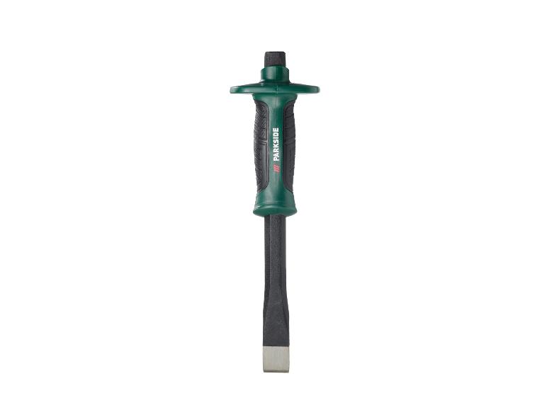 Beitel met groen handvat en handbescherming