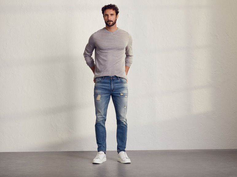 Ga naar volledige schermweergave: LIVERGY® Tapered fit jeans van een katoenmix - afbeelding 9