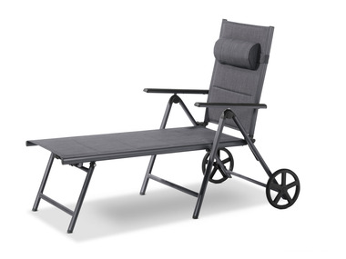 Livarno Home Chaise longue en aluminium »Toronto«, pliable, roues
