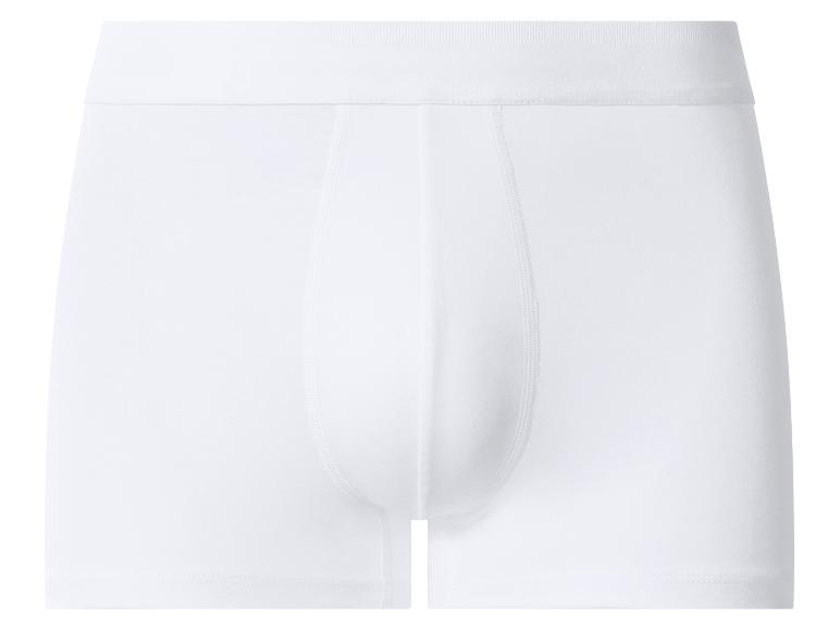 Witte herenboxershort met elastische tailleband.