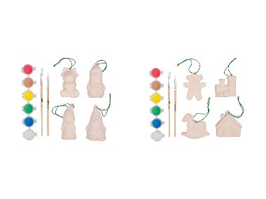 CRELANDO® Kit de peinture de figurines de Noël