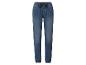 Pantalon en jean bleu avec taille élastique et cordon de serrage