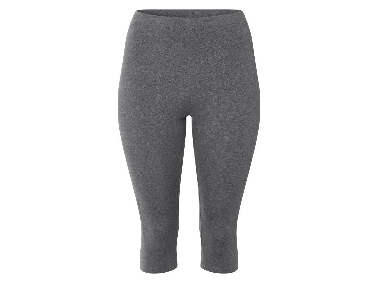 Leggings capri gris foncé en jersey.