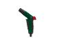 Groen en zwart Parkside spuitpistool met rode trekker.