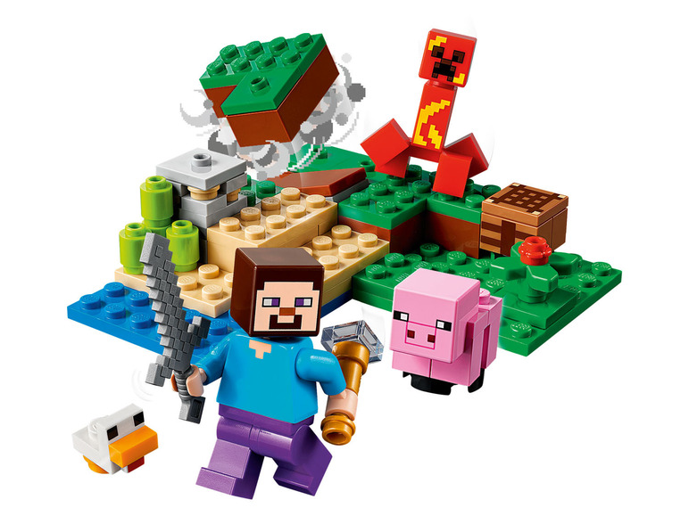 Ga naar volledige schermweergave: Lego Minecraft »De hinderlaag van de Creeper« (21177) - afbeelding 2