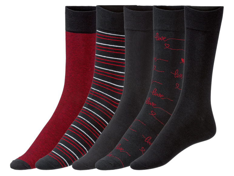 Ga naar volledige schermweergave: LIVERGY Set van 5 paar sokken van een katoenmix, in geschenkbox - afbeelding 2