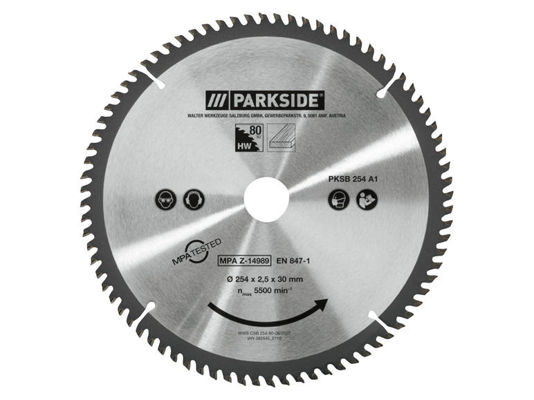 Ga naar volledige schermweergave: PARKSIDE® Cirkelzaagblad 254 x 2,5/3,2 x 30 mm - afbeelding 4