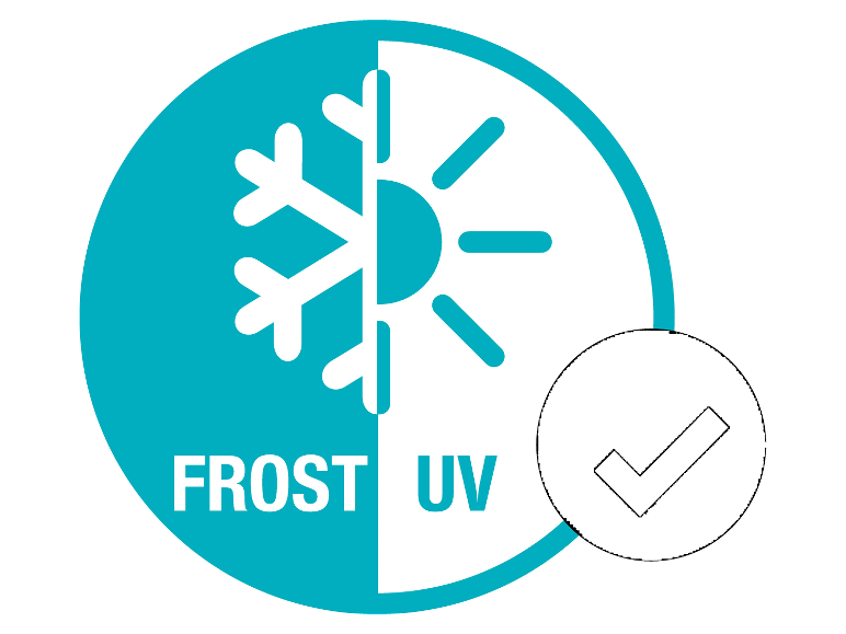 Frost et UV : protection garantie.