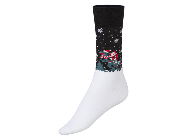 Ga naar volledige schermweergave: LIVERGY® Set van 3 paar kerstkousen van een katoenmix - afbeelding 8