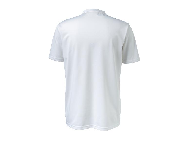 Wit heren T-shirt met korte mouwen, achteraanzicht