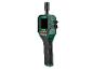 Groene en zwarte inspectiecamera met scherm en bedieningsknoppen.