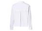 Vue arrière d'une chemise blanche à manches longues et col.