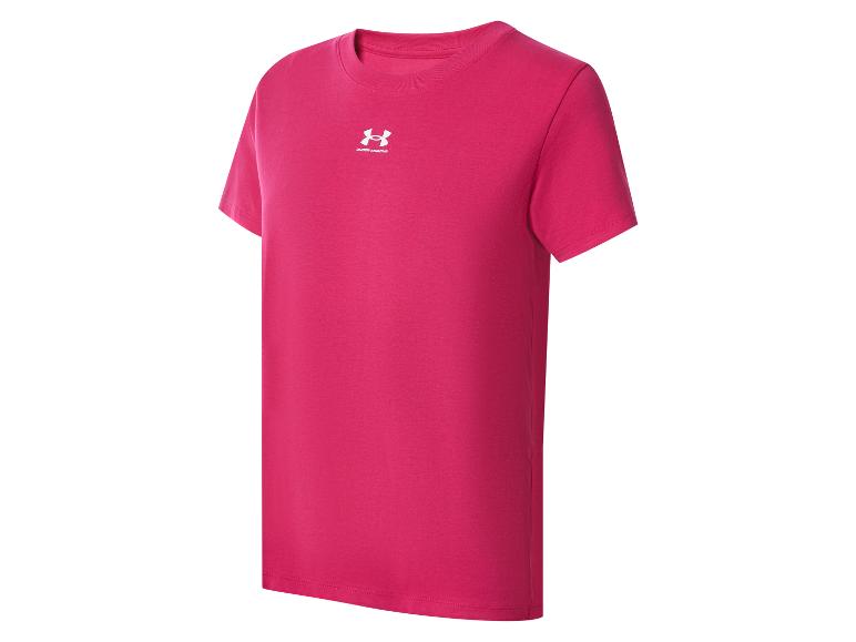 Roze Under Armour dames t-shirt met korte mouwen.