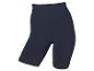 Donkerblauwe naadloze high-waist fietsbroek.