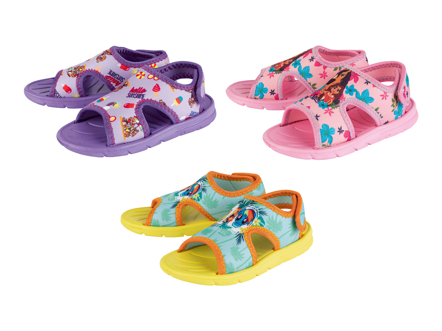 Badsandalen met klittenbandsluiting