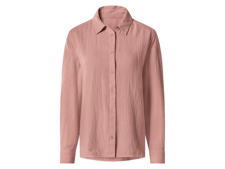 Roze overhemd met lange mouwen en knopen